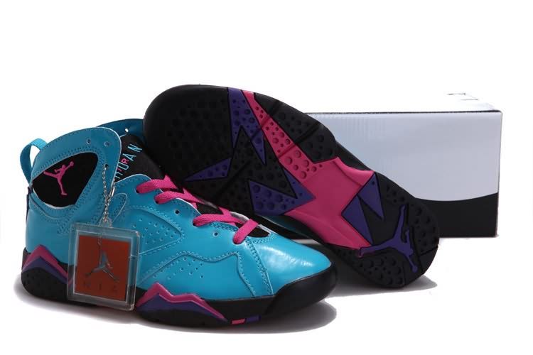 Hot Deal Womens Air Jordan 7 (VII) Blue Pink Newest